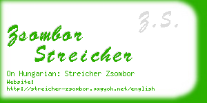 zsombor streicher business card